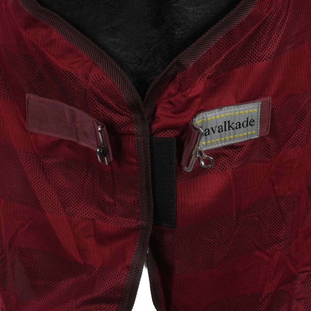 Kavalkade Couverture Anti-Mouches Stripe Bordeaux
