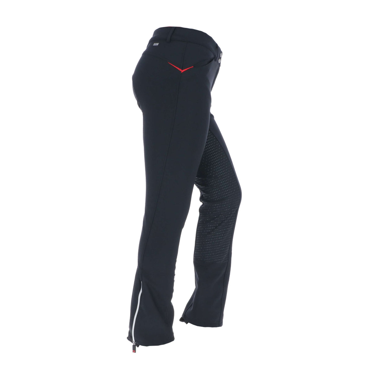 Catago Pantalaon d'Équitation Jodhpur Solrun Softshell Silicone Fond de Peau Noir