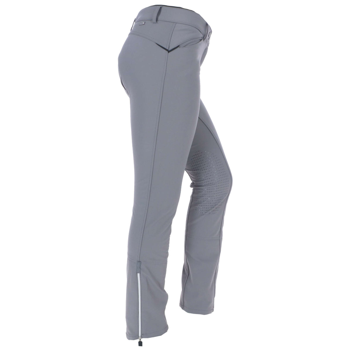 Catago Pantalaon d'Équitation Jodhpur Solrun Softshell Silicone Genouillères Gris