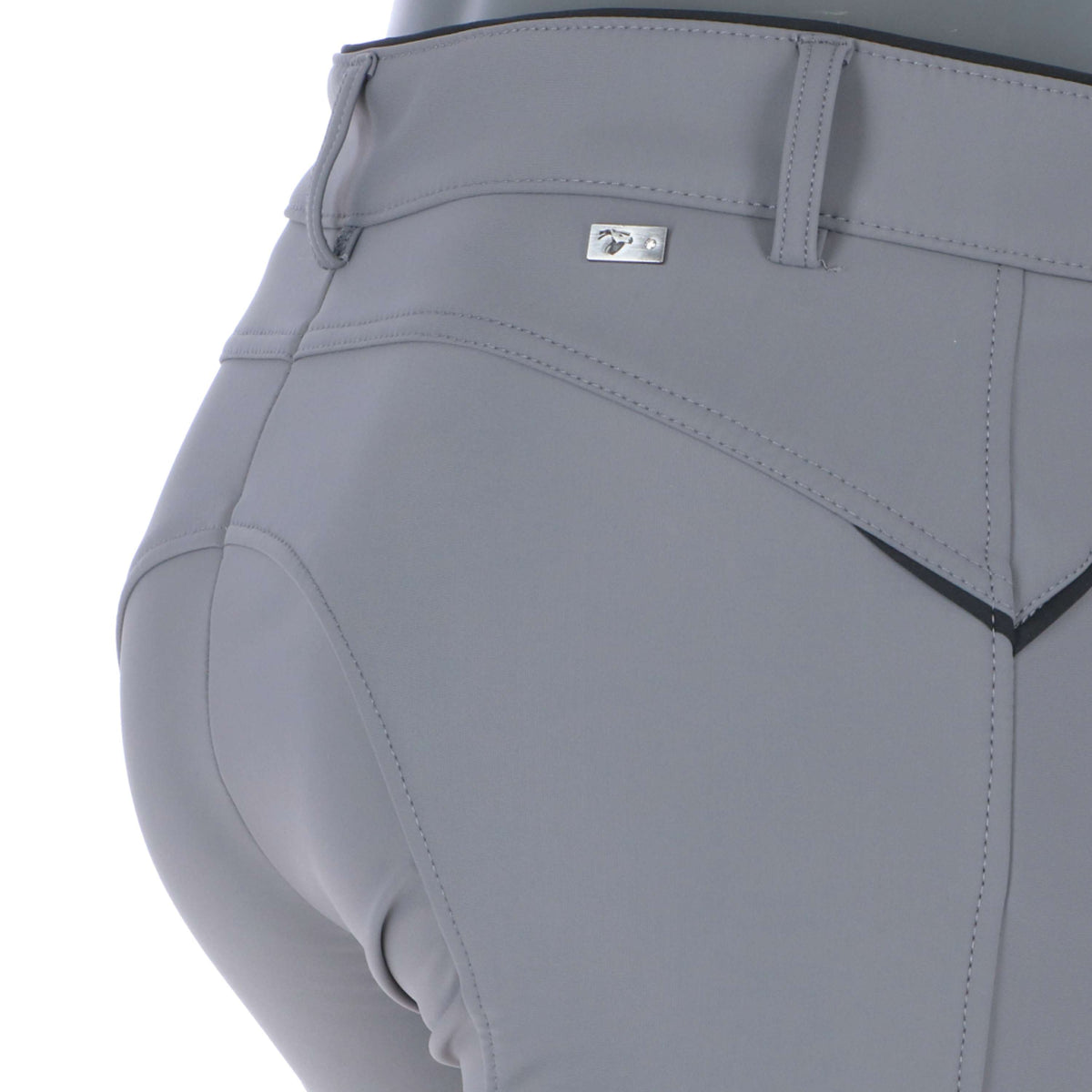 Catago Pantalaon d'Équitation Jodhpur Solrun Softshell Silicone Genouillères Gris