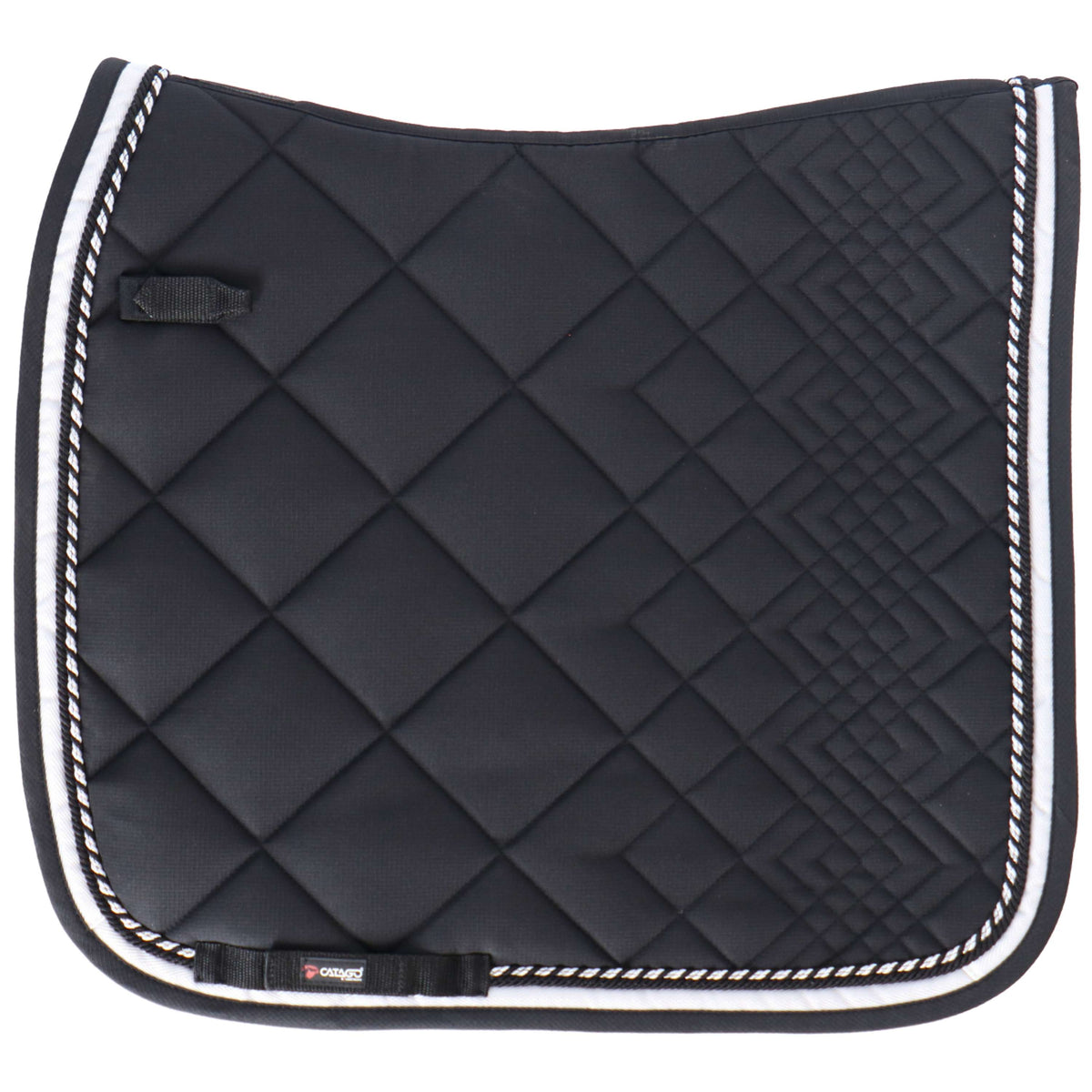 Catago Tapis de Selle Diamond Dressage Noir/Blanc