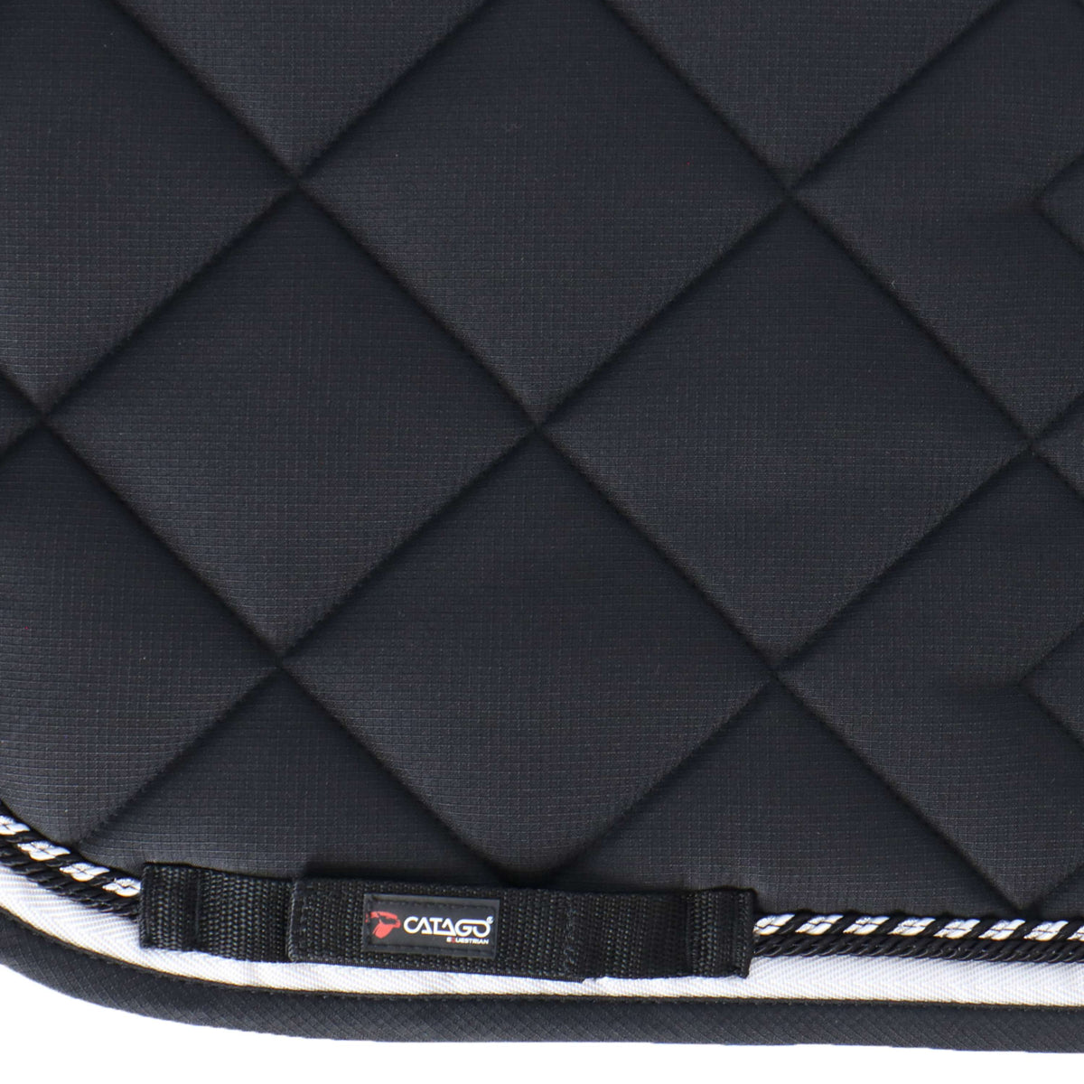 Catago Tapis de Selle Diamond Dressage Noir/Blanc