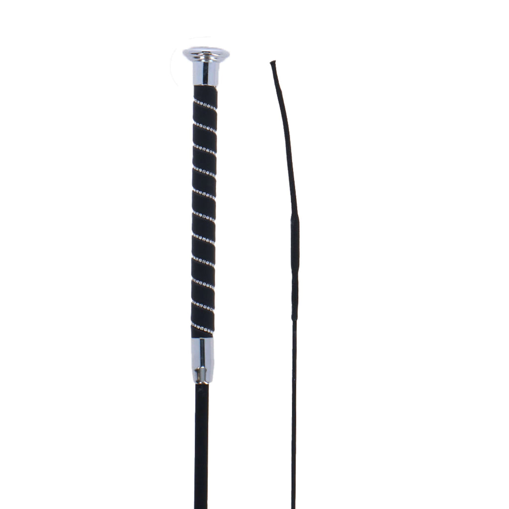 Fleck Cravache de Dressage SilkTouch Crystal Chrome