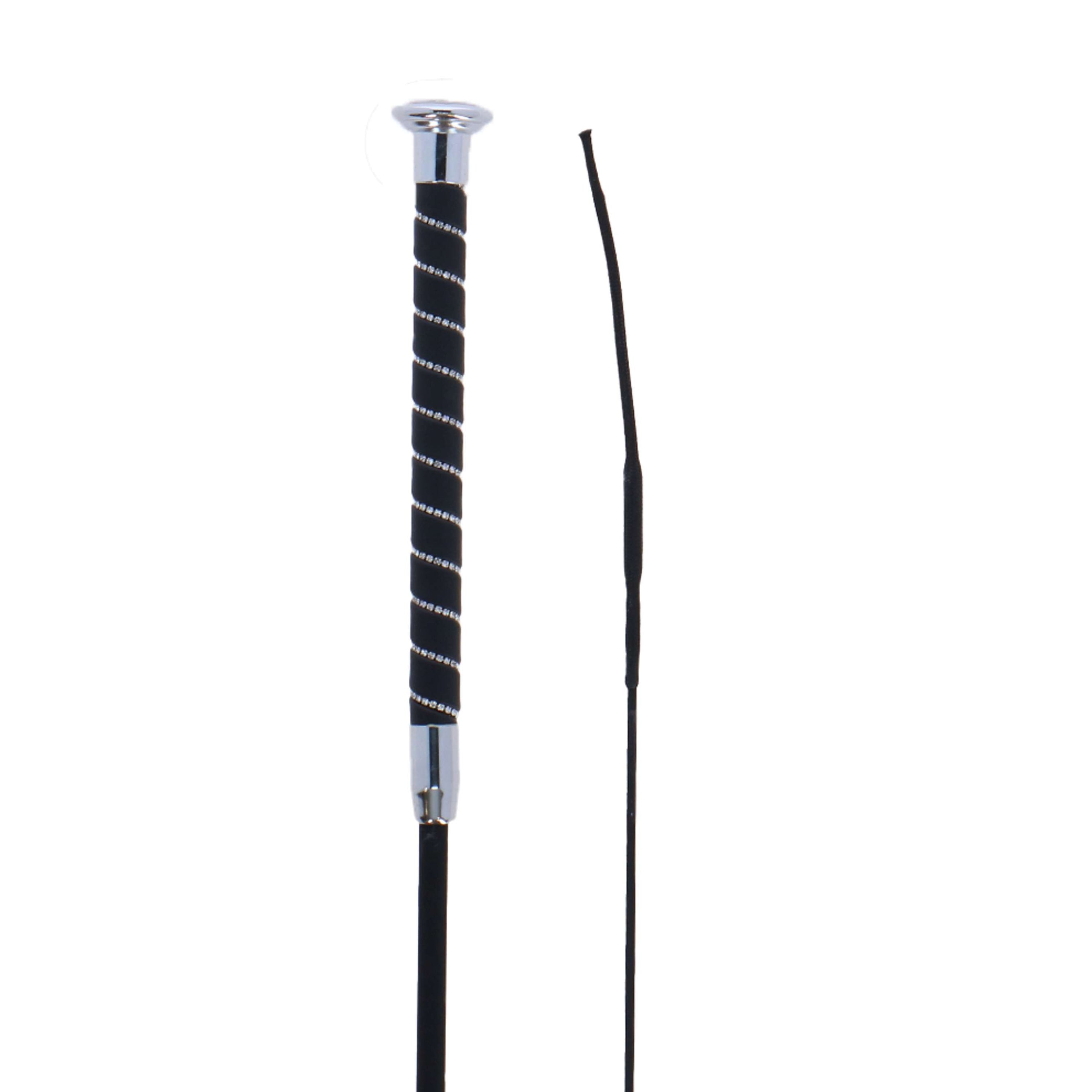 Fleck Cravache de Dressage SilkTouch Crystal Chrome
