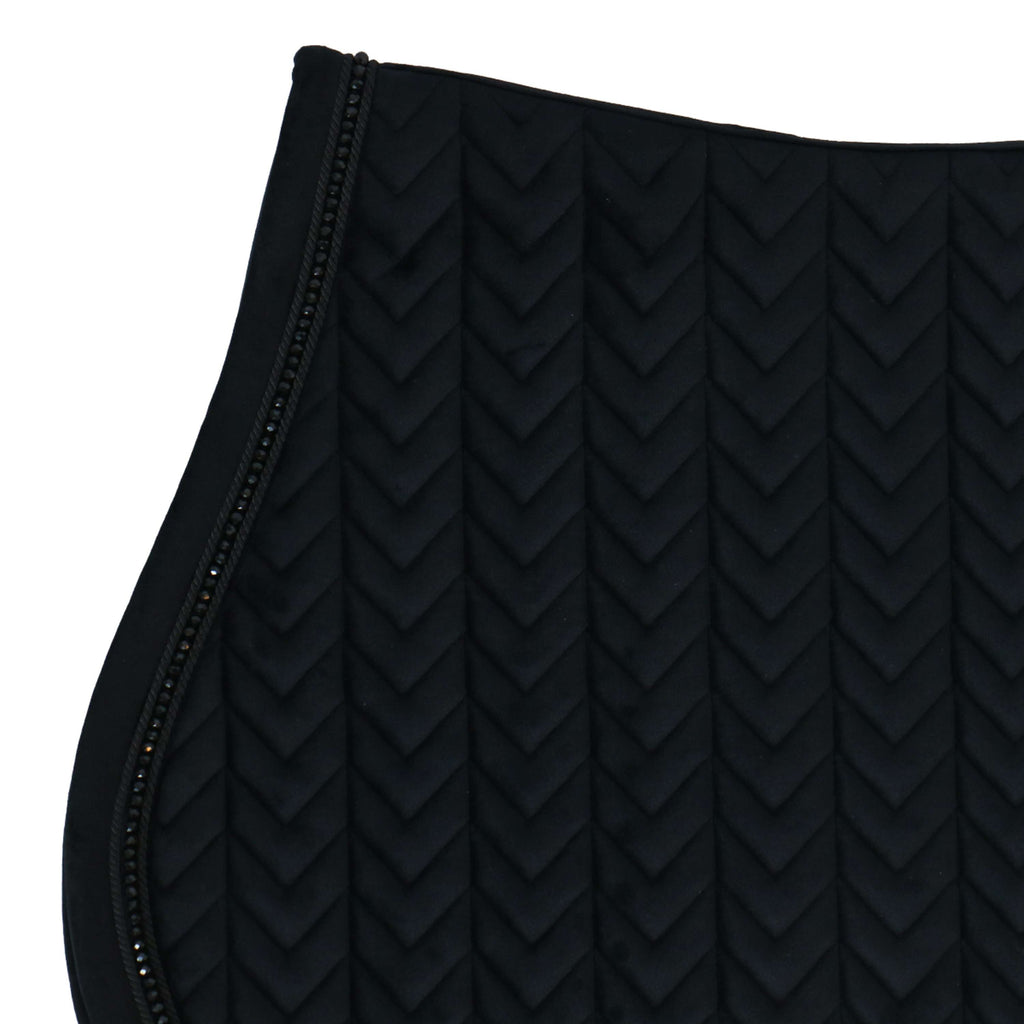 Kentucky Tapis de Selle velours Pearls de Saut Noir