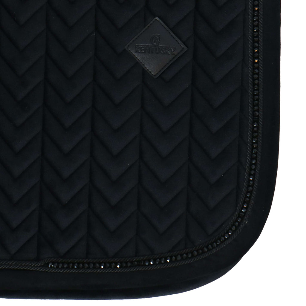 Kentucky Tapis de Selle velours Pearls de Saut Noir