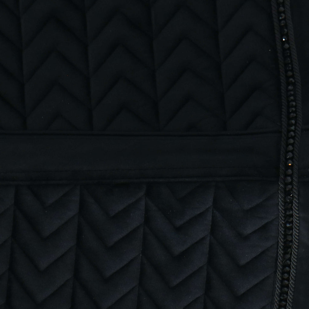 Kentucky Tapis de Selle velours Pearls de Saut Noir