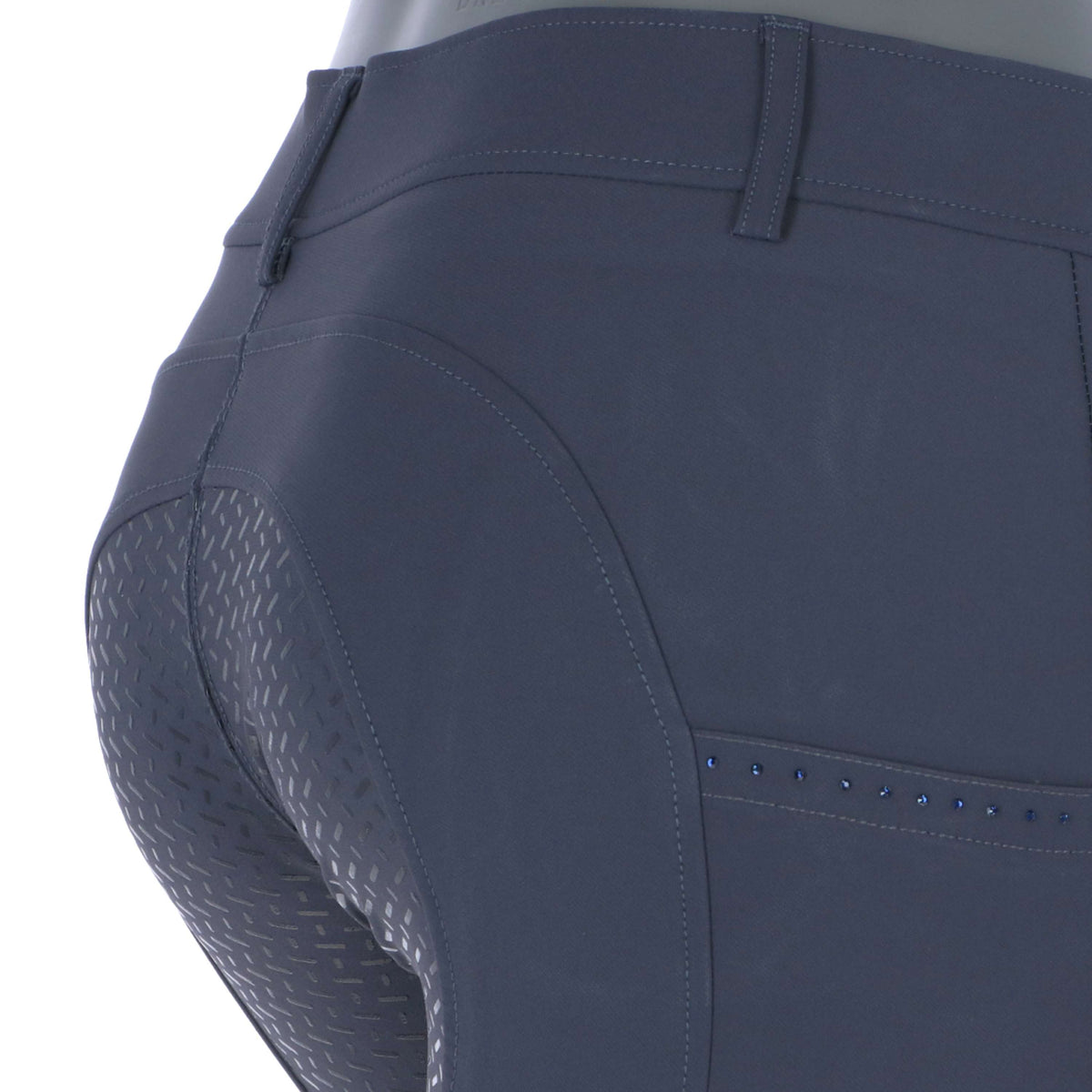 HKM Pantalon d'Équitation Lea Silicon Full Grip Bleu Foncé