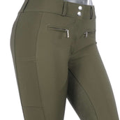 HKM Pantalon d'Équitation Liv High Waist Alos Full Grip Vert Foncé