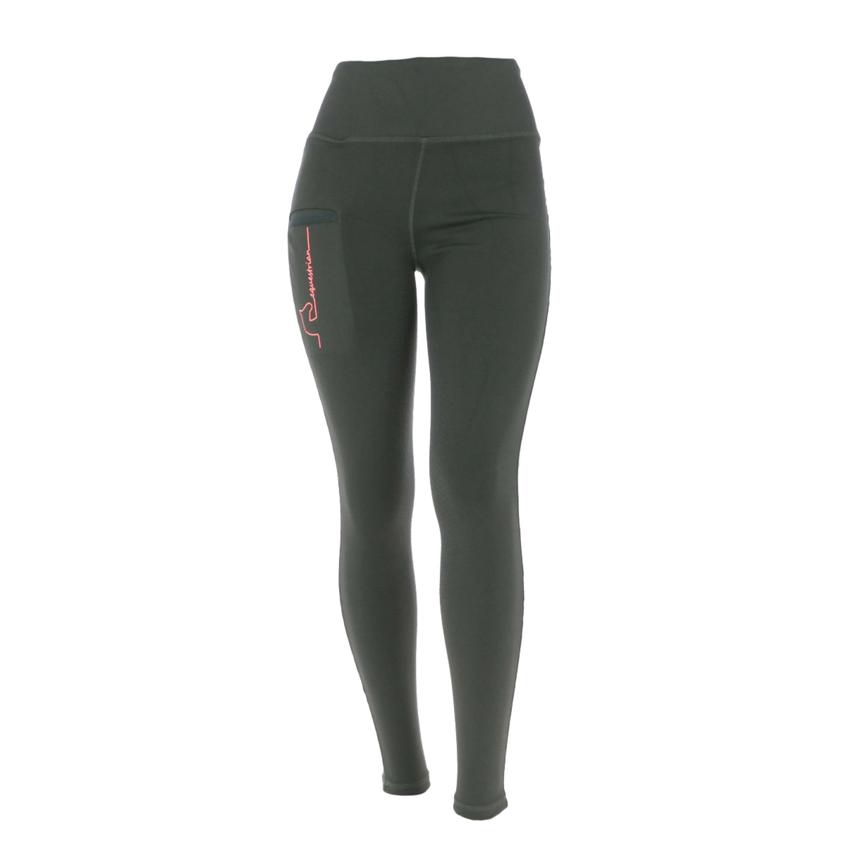 HKM Legging d'Équitation Equestrian Full Grip Vert Foncé