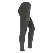 HKM Legging d'Équitation Equestrian Full Grip Vert Foncé