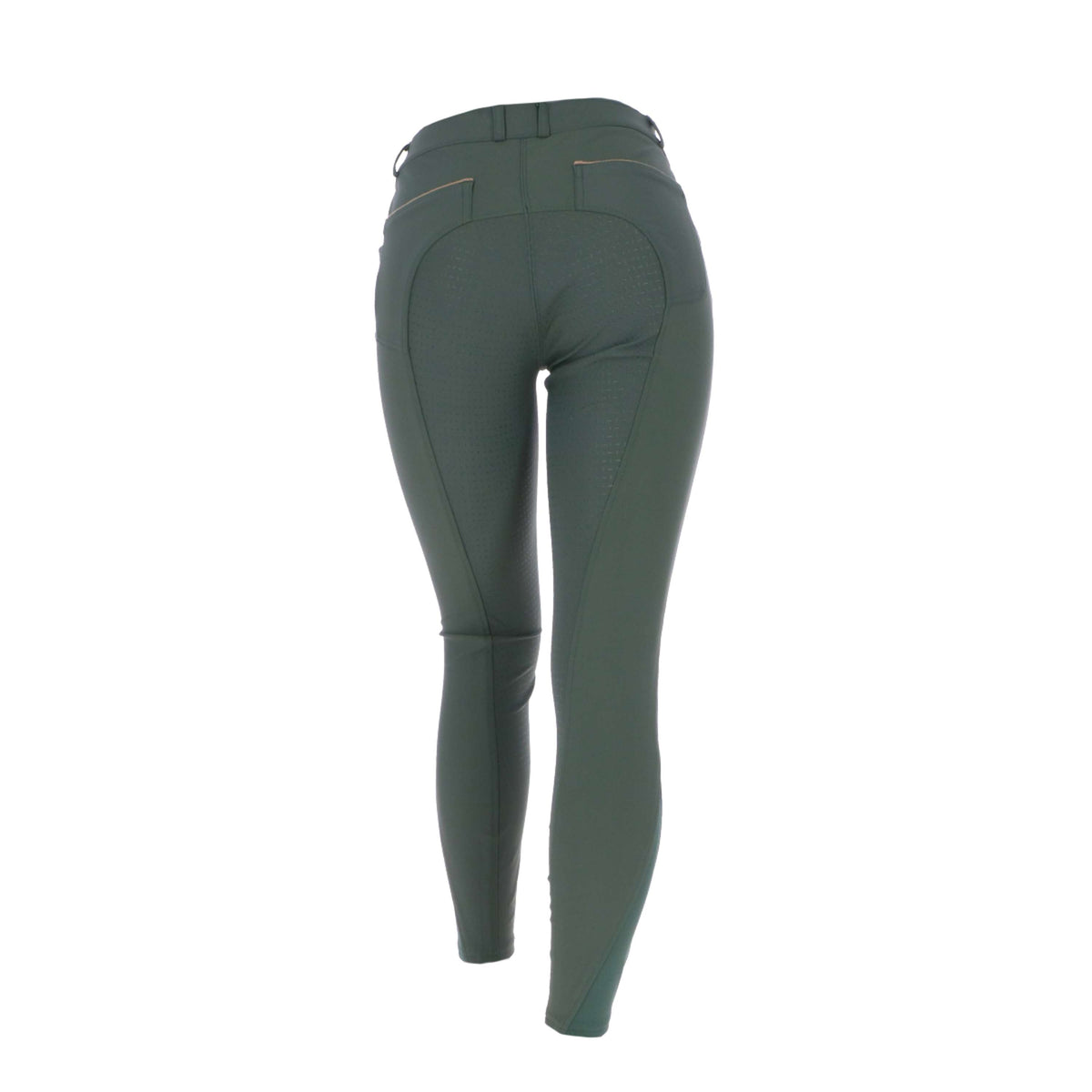 HKM Pantalon d'Équitation Beagle Full Grip Vert Foncé