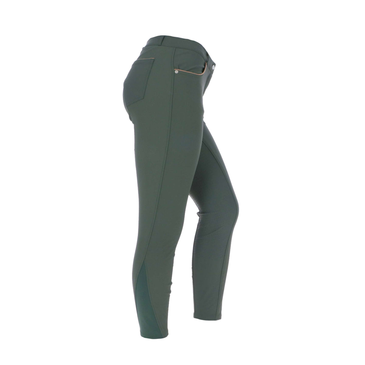 HKM Pantalon d'Équitation Beagle Full Grip Vert Foncé