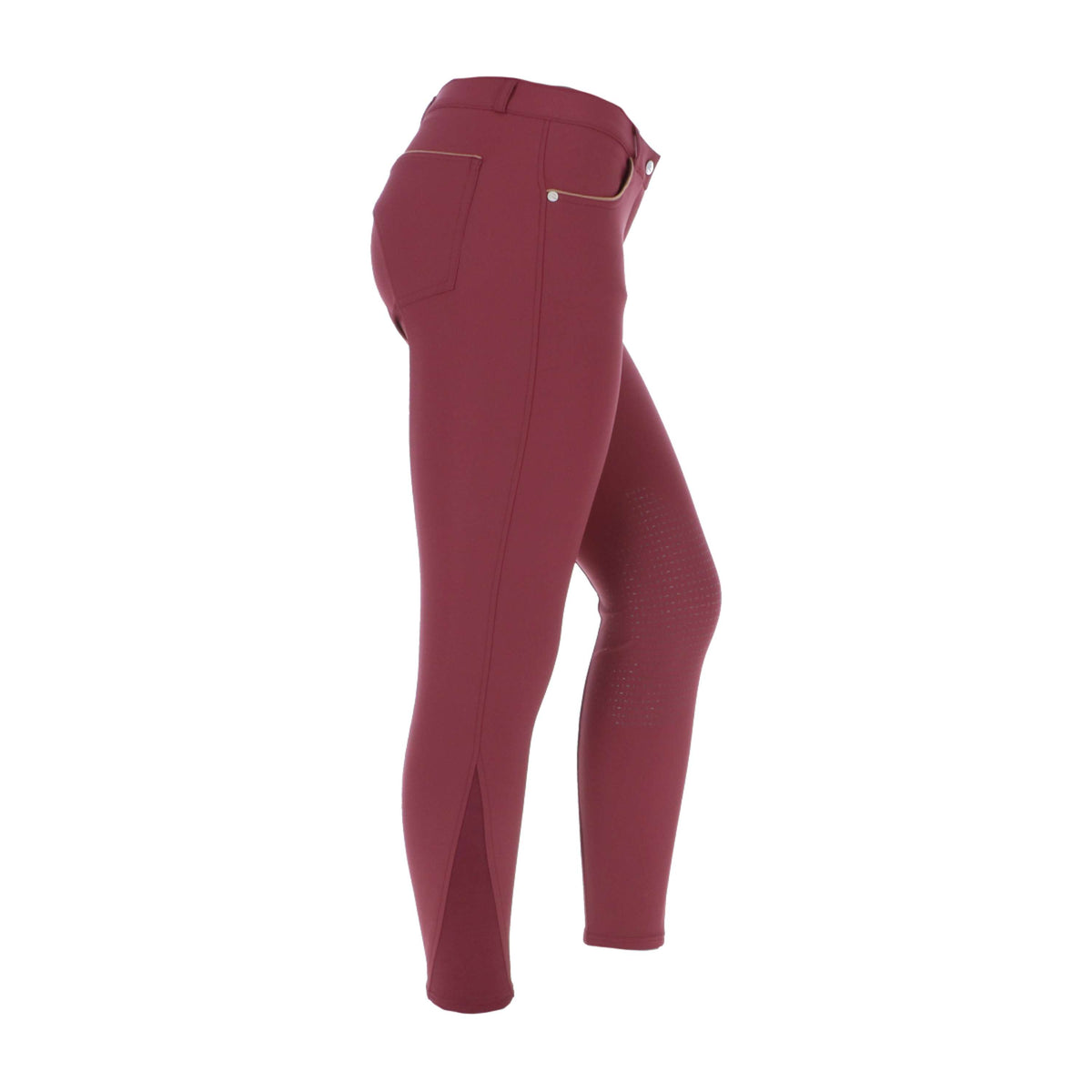 HKM Pantalon d'Équitation Beagle Knee Grip Bordeaux