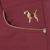 HKM Pantalon d'Équitation Beagle Knee Grip Bordeaux