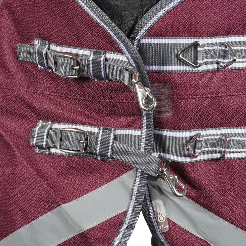 WeatherBeeta Couverture d'Hiver ComFiTec Plus Dynamic II Standard Neck Medium 220g Maroon/Gris/Blanc