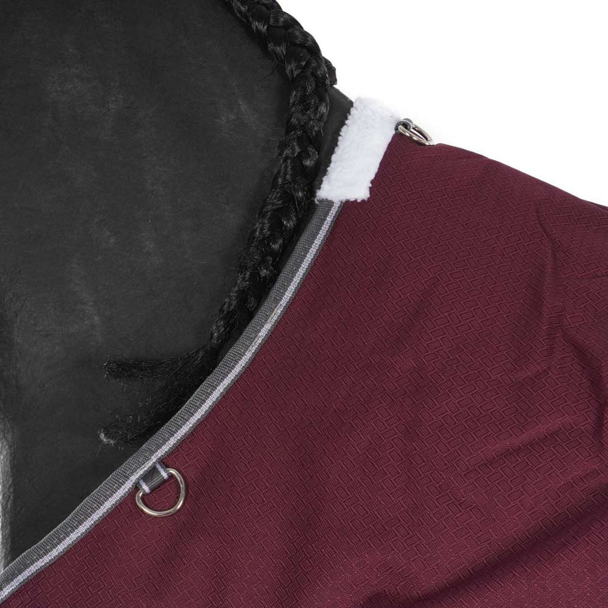 Weatherbeeta Couverture d'Hiver Comfitec Plus Dynamic II Standard Neck Medium Maroon/Gris/Blanc