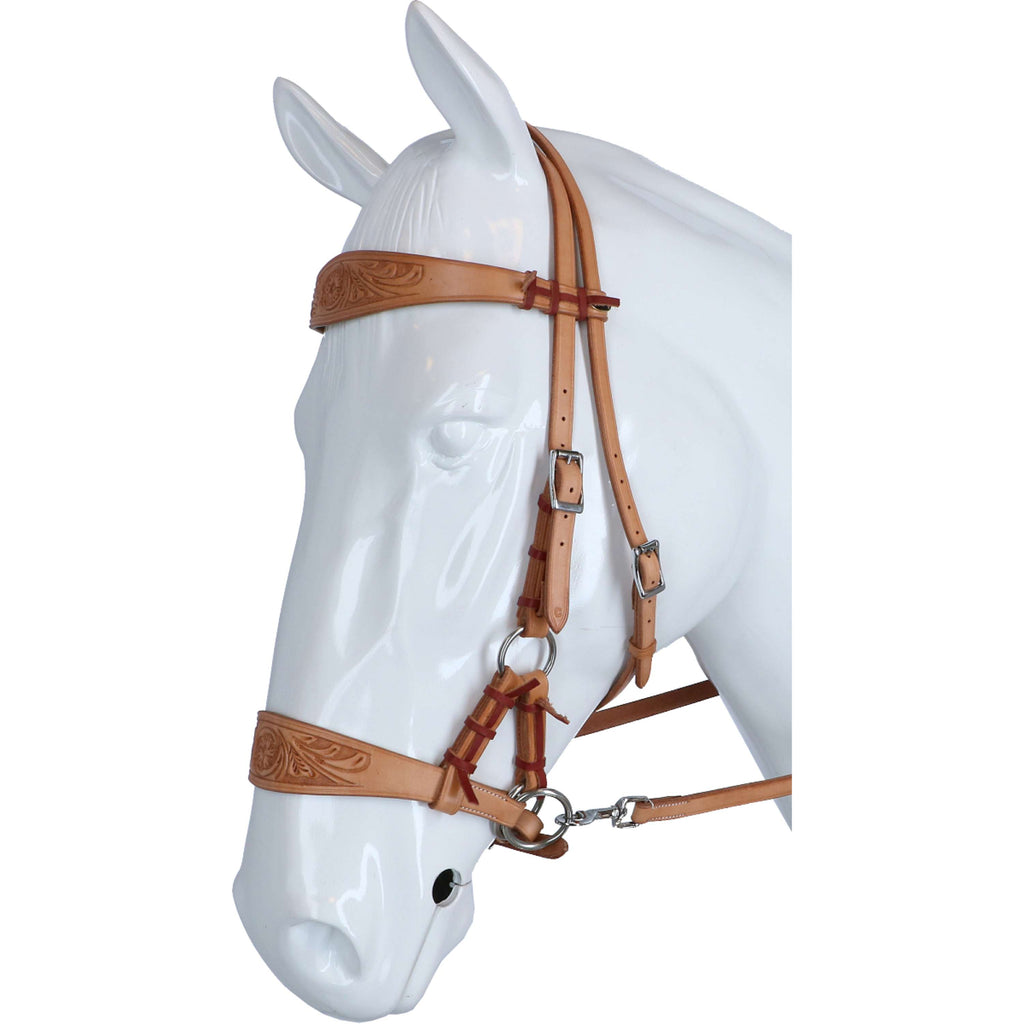 F.R.A. Bridon sans Mors Diego Side Pull Rênes Western Nature