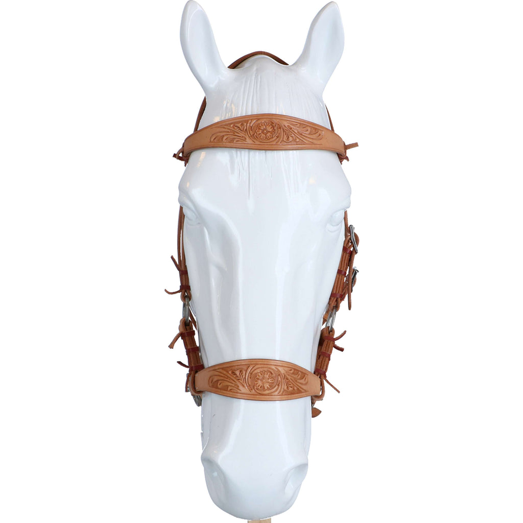 F.R.A. Bridon sans Mors Diego Side Pull Rênes Western Nature