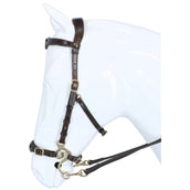 F.R.A. Hackamore Imperial Rênes en Cuir Souple Havane