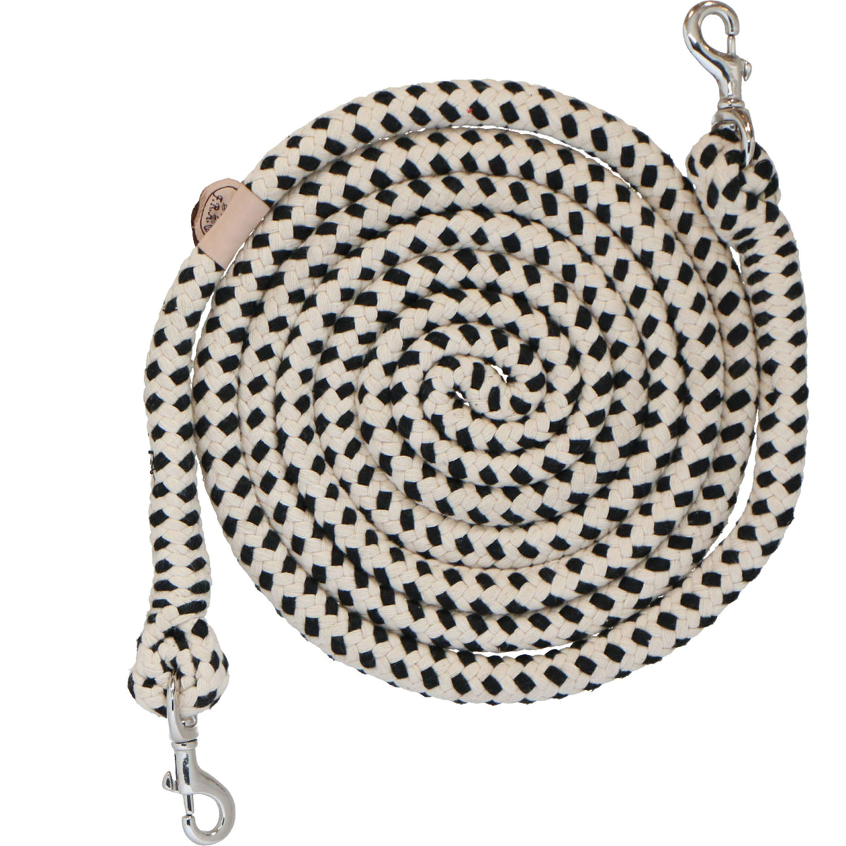 F.R.A. Rênes Madora Coton Tressé Naturel/Noir