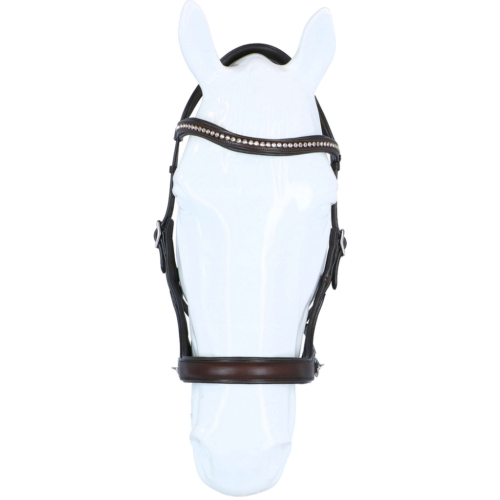 F.R.A. Bridon sans Mors Rebecca Side Pull Rênes en Cuir Souple Havane