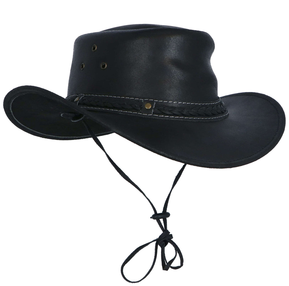 F.R.A. Chapeau Tabasca Cuir Noir