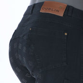 Dublin Pantalon d'Équitation Shona Full Grip Denim Print Silicone Ash