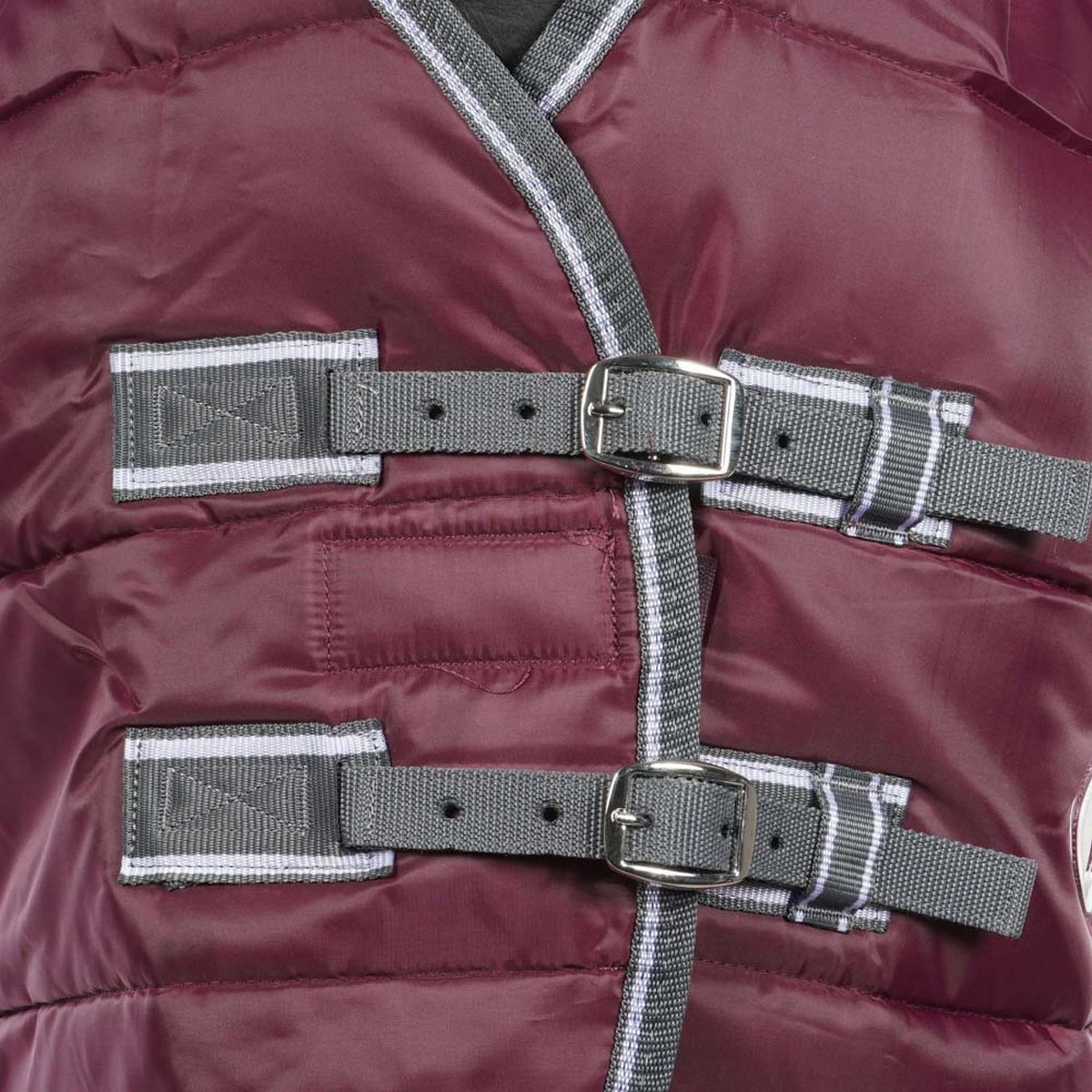 Weatherbeeta Comfitec 210D Channel Quilt Combo Neck Medium Maroon/Gris/Blanc