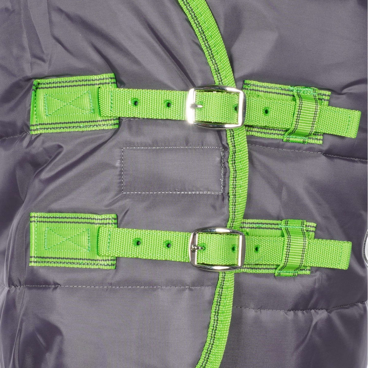 Weatherbeeta Couverture d'Écurie Comfitec Channel Quilt Combo Neck Medium 210D 250g Gris/Lime