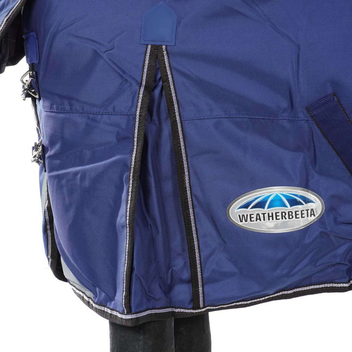 Weatherbeeta Couverture d'Hiver Comfitec Ultra Tough II Detach-A-Neck Medium 1680D 100g Bleu/Charcoal/Blanc