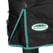 Weatherbeeta Couverture d'Écurie Green-Tec Stable Combo Neck Medium/Lite 150D 150g Noir/Bottle Green