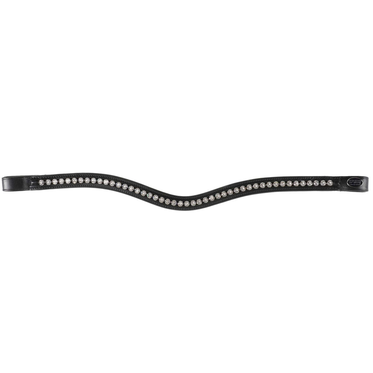 Passier Browband Curved with Big Rhinestones Clear/Noir