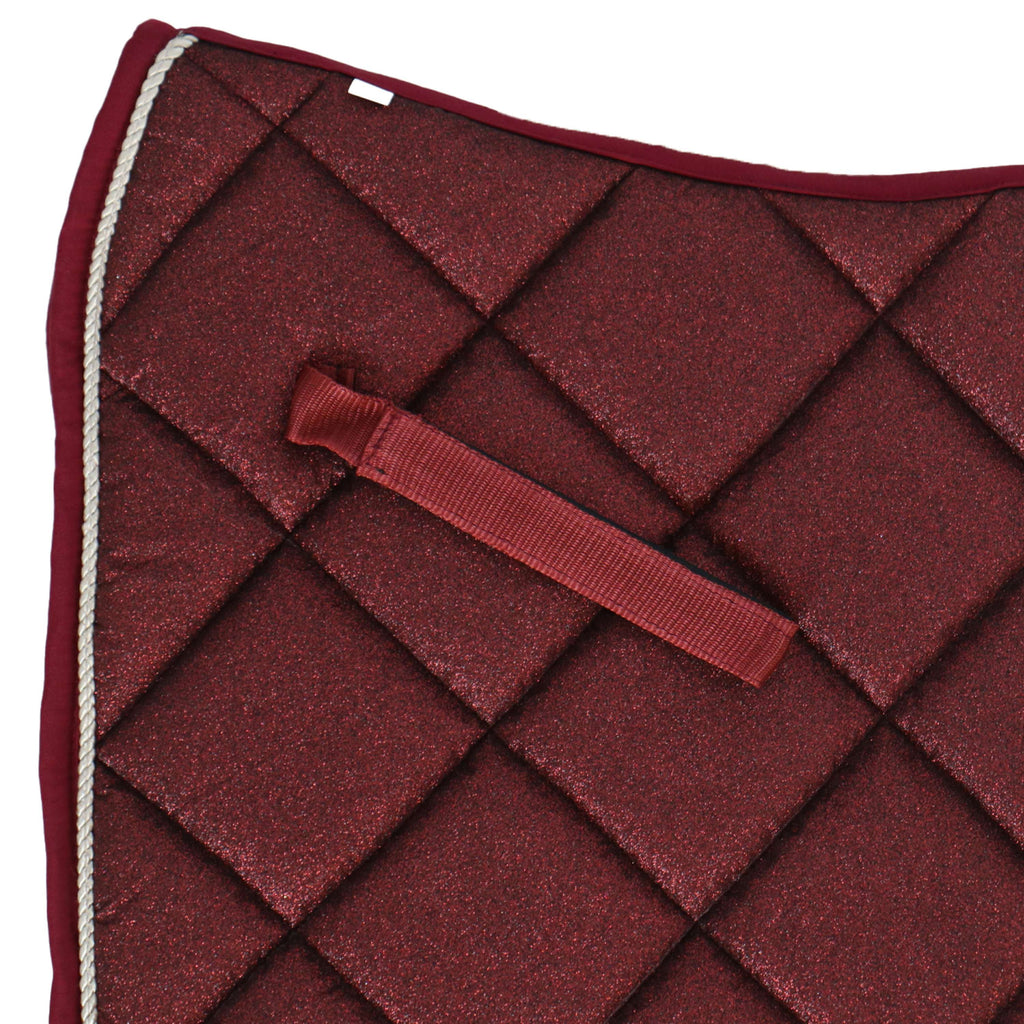 HB Tapis de Selle Sparkling Glitter Dressage Bordeaux
