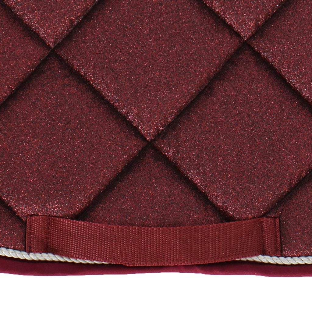 HB Tapis de Selle Sparkling Glitter Dressage Bordeaux