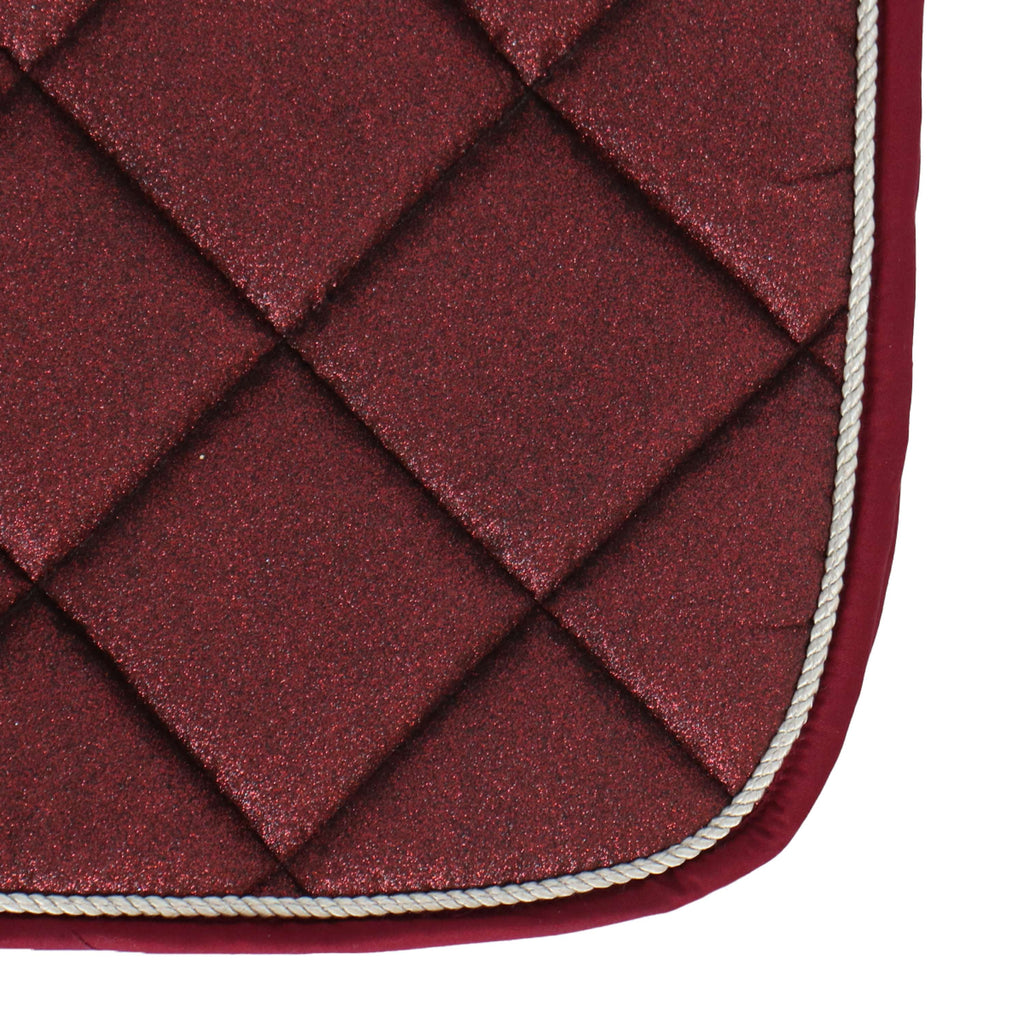 HB Tapis de Selle Sparkling Glitter Dressage Bordeaux