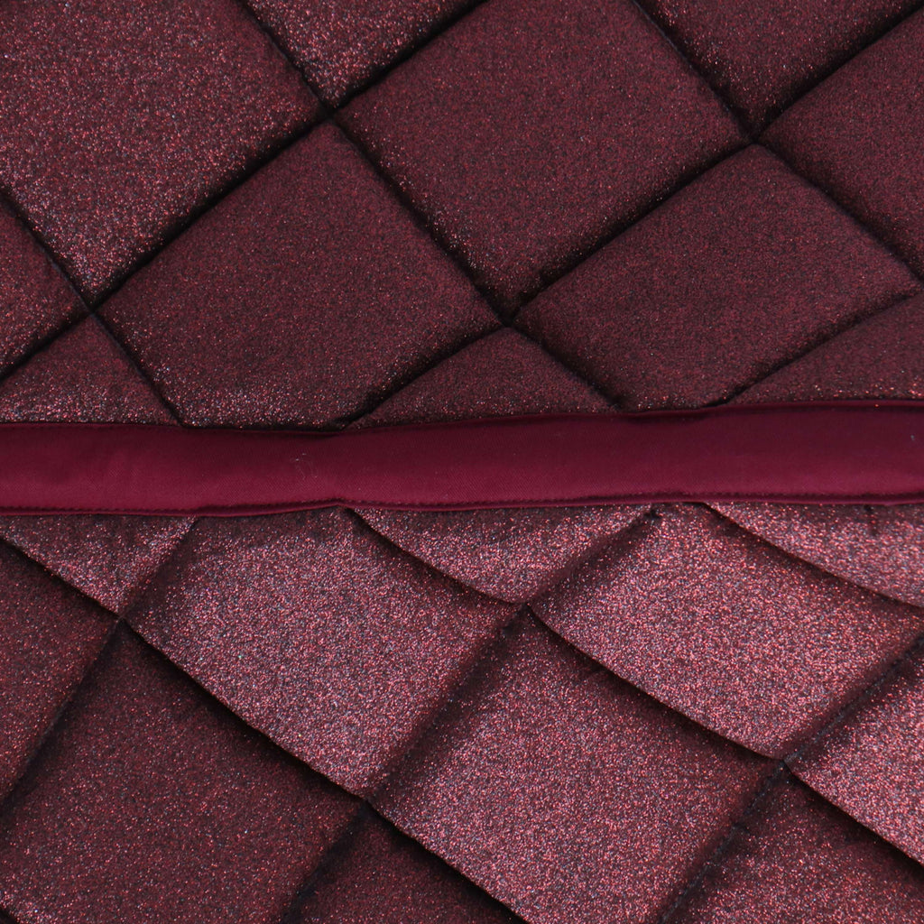 HB Tapis de Selle Sparkling Glitter Dressage Bordeaux