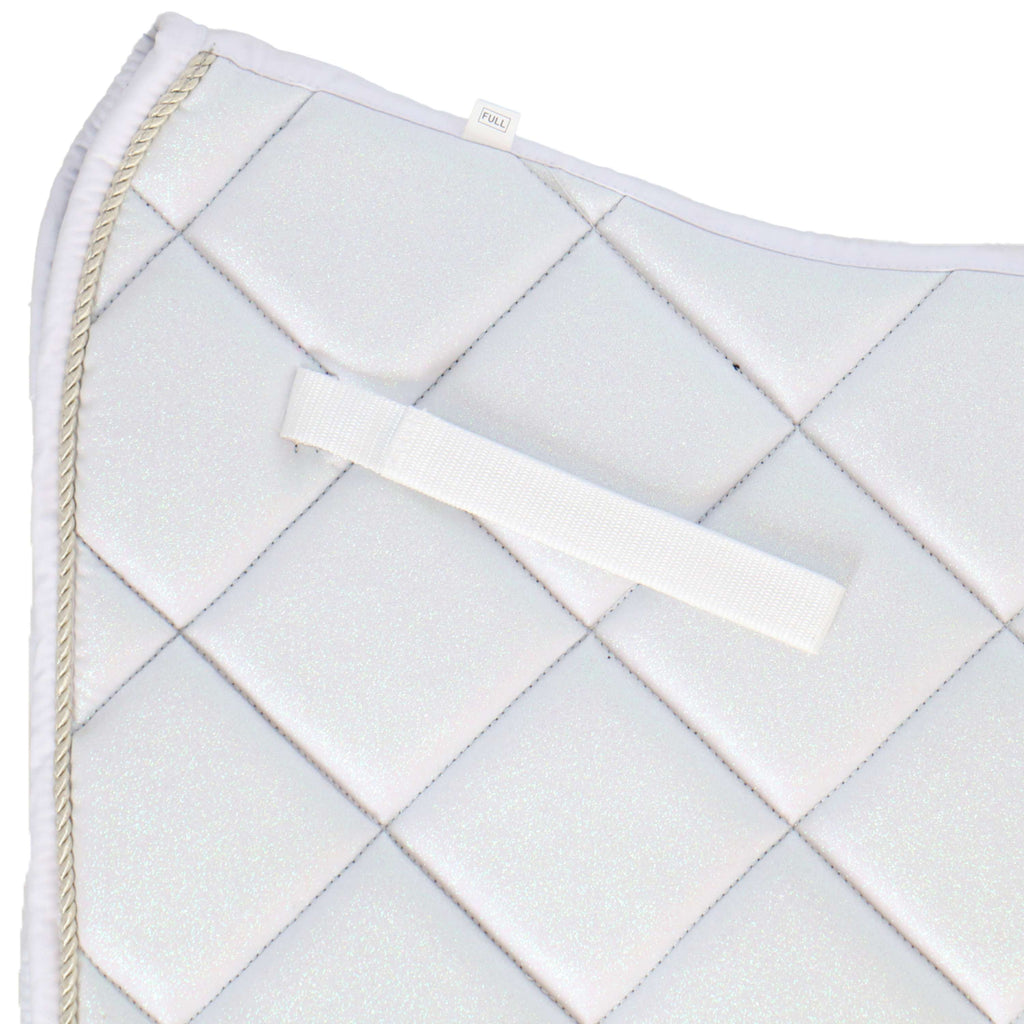 HB Tapis de Selle Sparkling Glitter Dressage Blanc