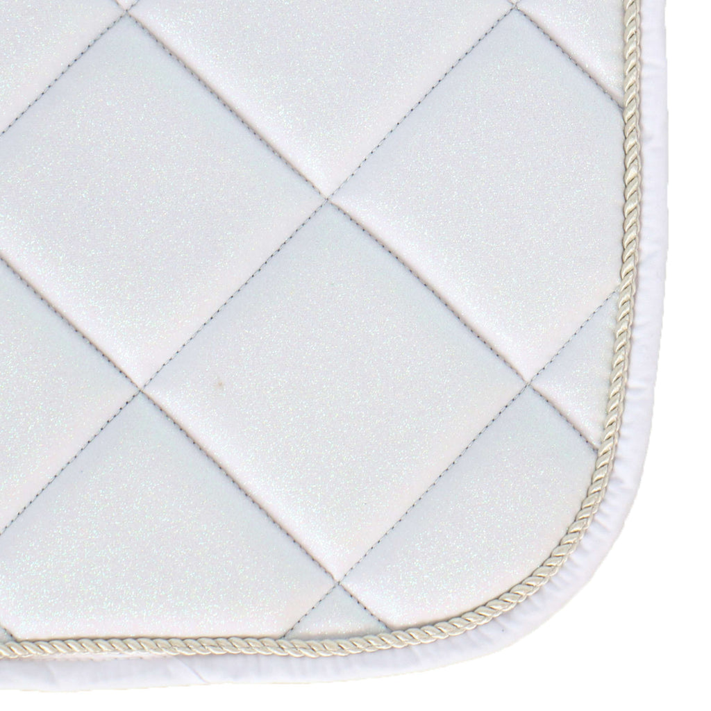 HB Tapis de Selle Sparkling Glitter Dressage Blanc