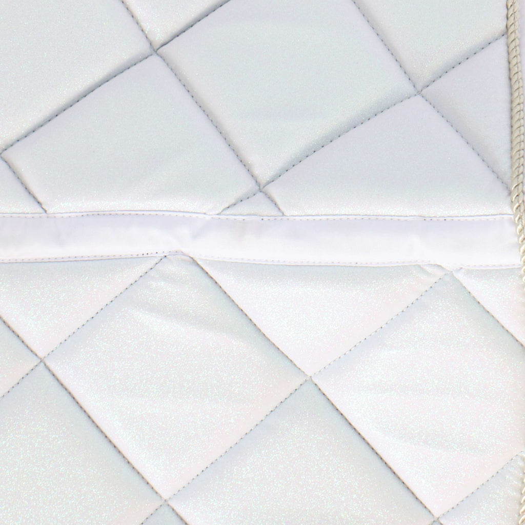 HB Tapis de Selle Sparkling Glitter Dressage Blanc