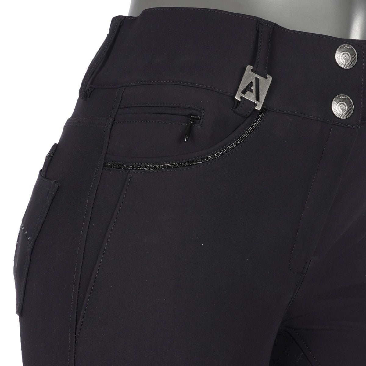 ANKY Pantalon d'Équitation Regally Femme Partie Siege en Silicone Noir