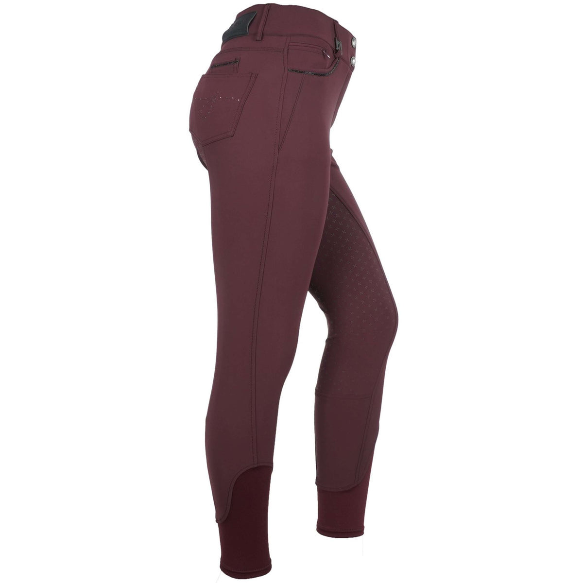 ANKY Pantalon d'Équitation Regally Femme Partie Siege en Silicone Prune