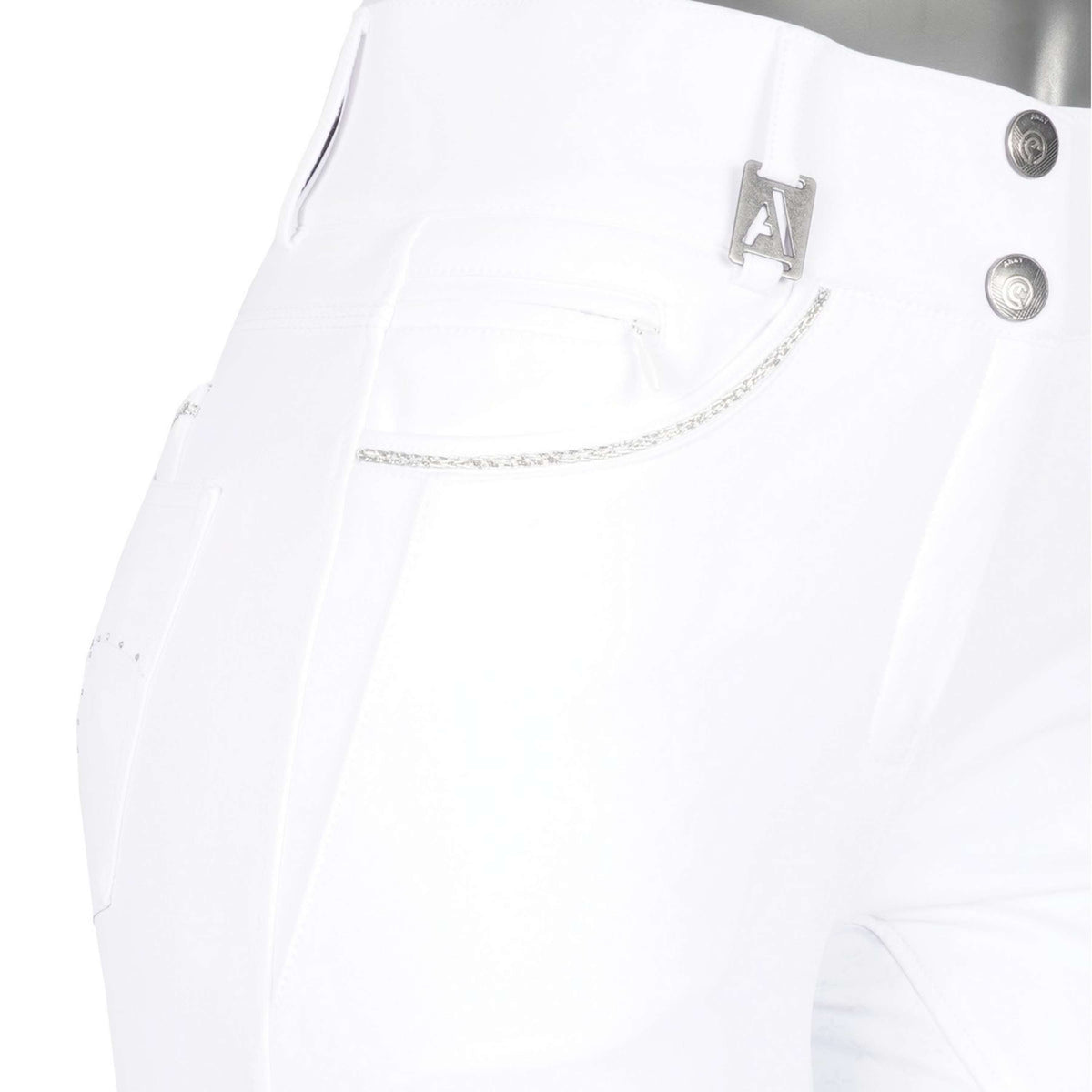 ANKY Pantalon d'Équitation Regally Femme Partie Siege en Silicone Blanc