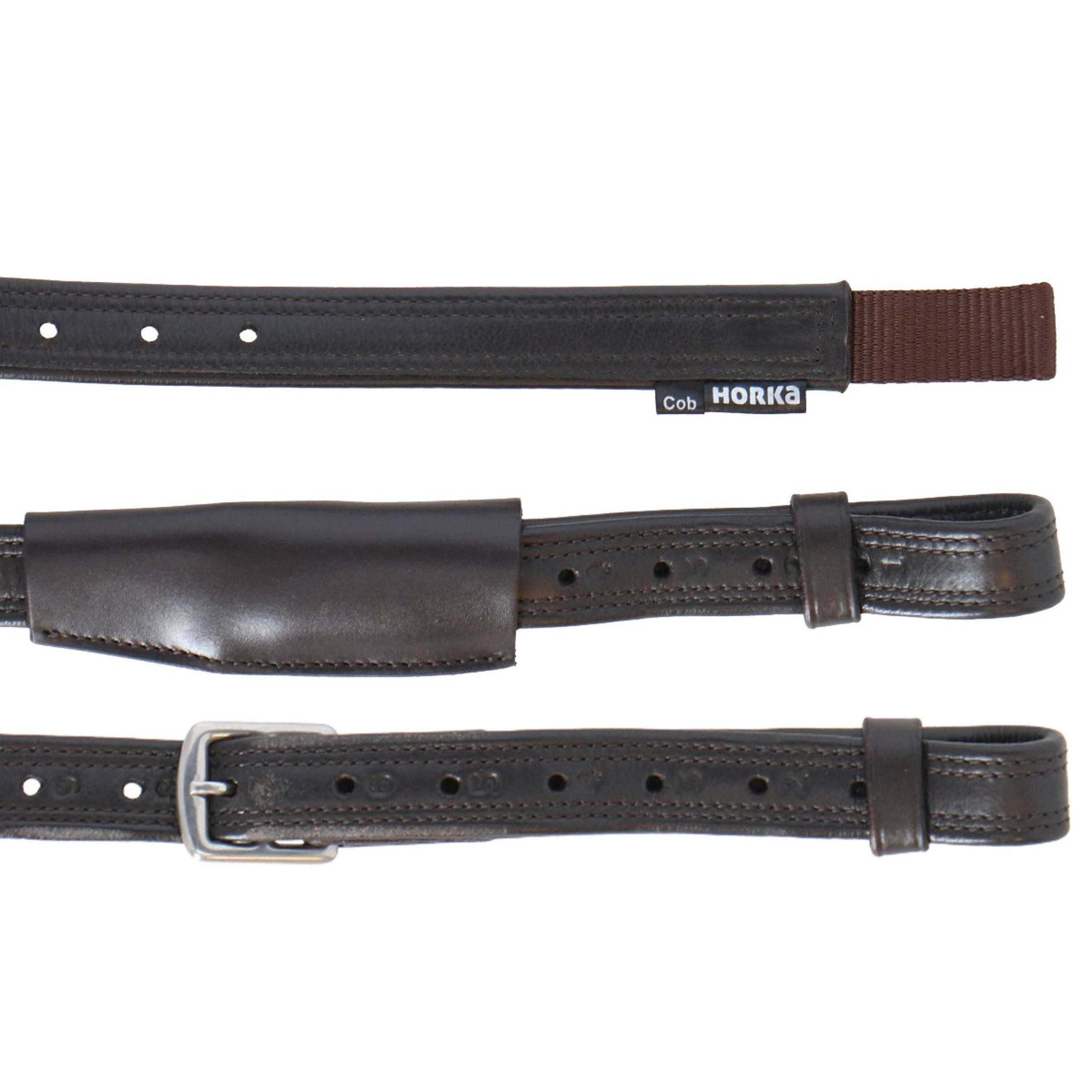 HORKA Étrivière Nylon Dressage Marron/Argent HORKA Étrivière Nylon Dressage Marron/Argent