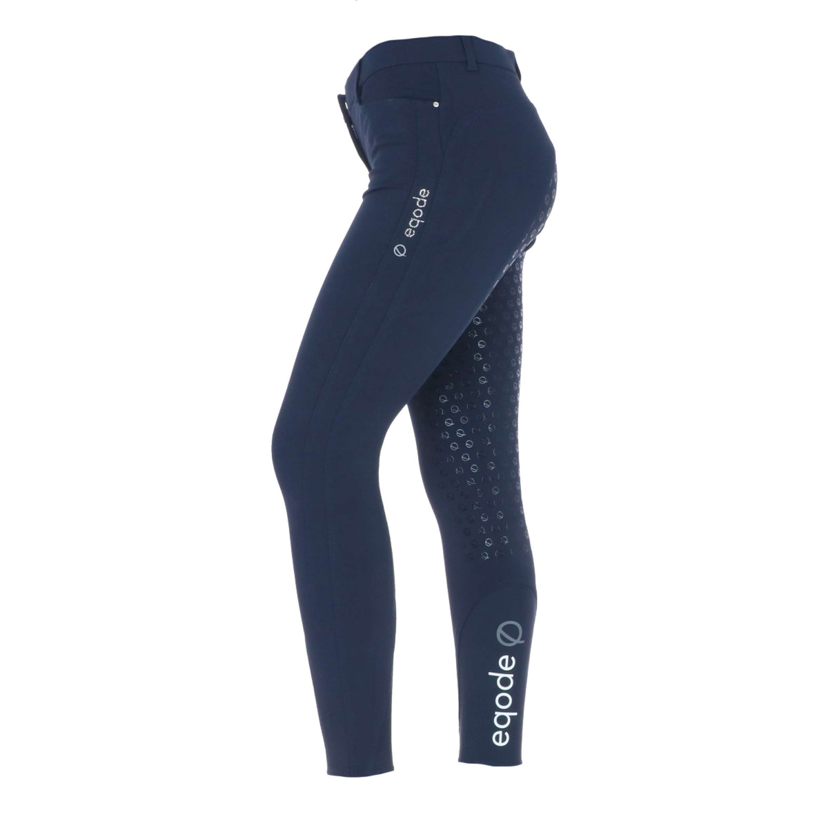 EQODE by Equiline Pantalon d'Équitation Donna Full Grip Bleu