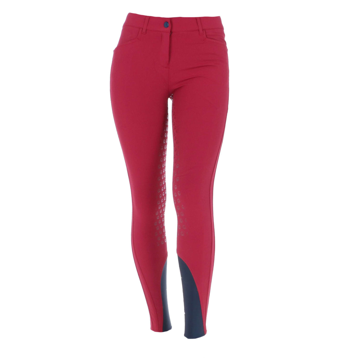 EQODE by Equiline Pantalon d'Équitation Donna Full Grip Cerise