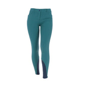 EQODE by Equiline Pantalon d'Équitation Donna Prise de Genou Vert