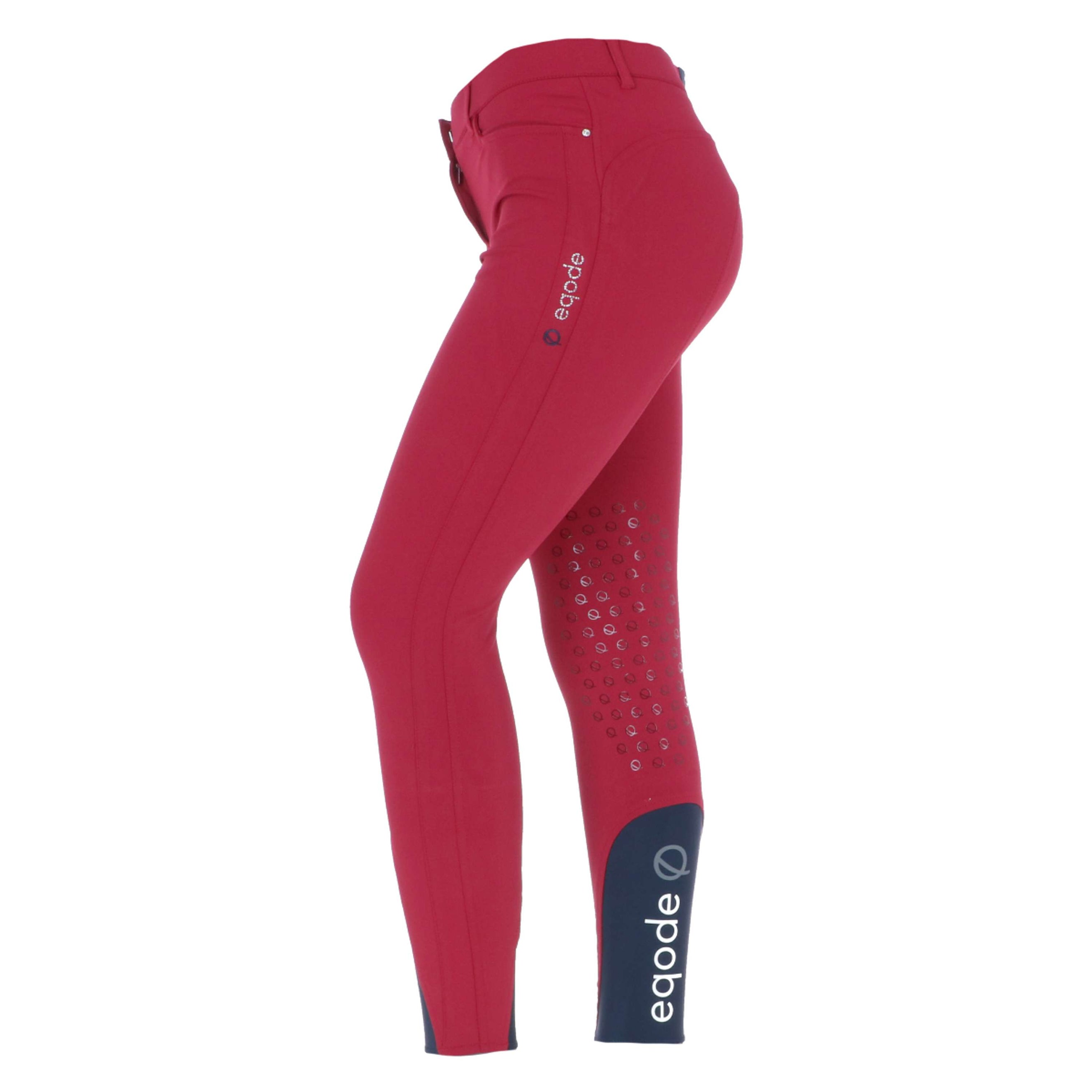 EQODE by Equiline Pantalon d'Équitation Donna Prise de Genou Cerise EQODE by Equiline Pantalon d'Équitation Donna Prise de Genou Cerise