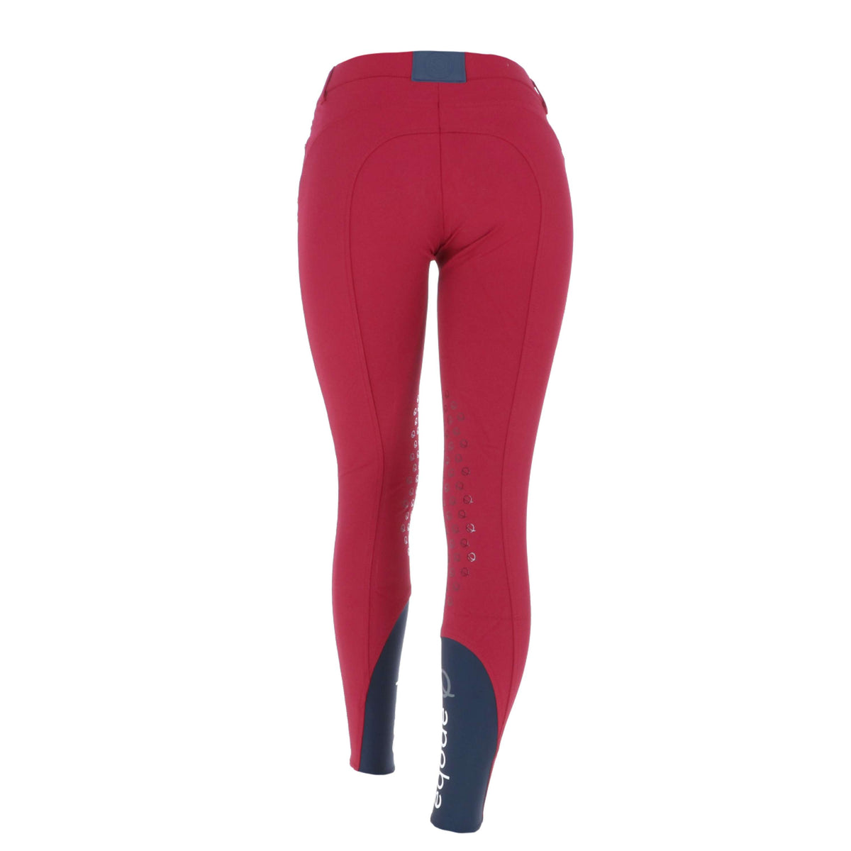 EQODE by Equiline Pantalon d'Équitation Donna Prise de Genou Cerise