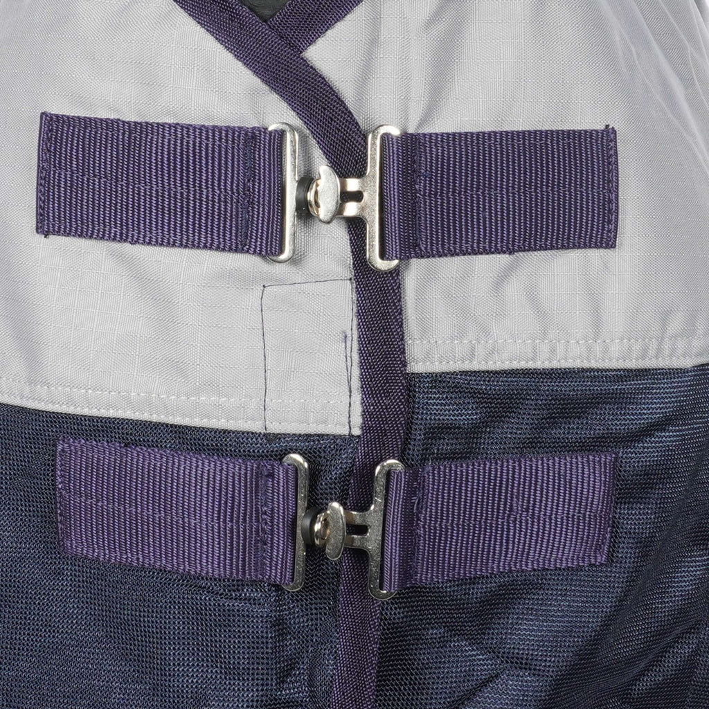 HKM Couverture Anti-Mouches Rain Bleu Foncé/Gris